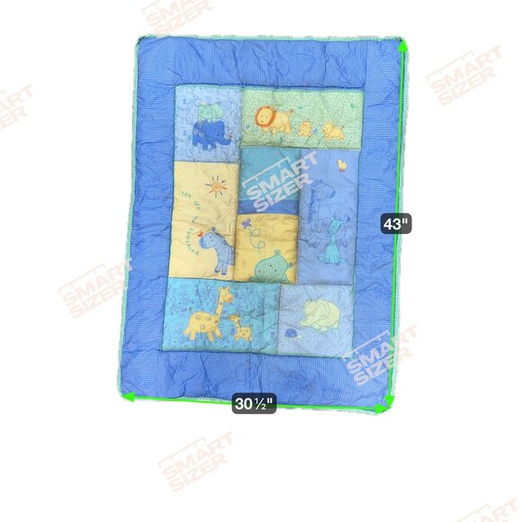 Child Mine Carters Baby Crib Blanket Comforter Jungle You Are My Sunshine Blue - Picture 6 of 6
